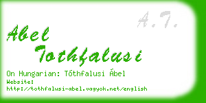 abel tothfalusi business card